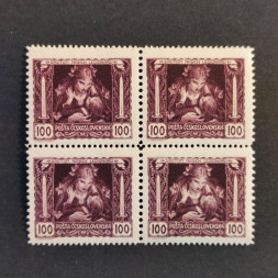 Block of four Czechoslovakia, Pof.31B (Pof. 31B), MNH, 100h