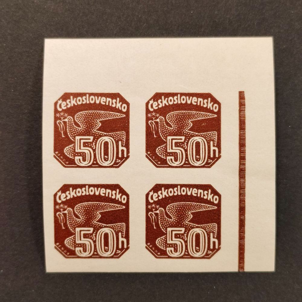 Rohový čtyřblok ČSR, Pof.NV21**, 50h Rohový čtyřblok ČSR, Pof.NV21**, 50h