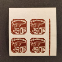 Rohový čtyřblok ČSR, Pof.NV21**, 50h Rohový čtyřblok ČSR, Pof.NV21**, 50h