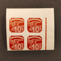 Rohový čtyřblok ČSR, Pof.NV18**, 10h