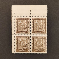 Rohový čtyřblok ČSR, Pof.249**, 10h Rohový čtyřblok ČSR, Pof.249**, 10h