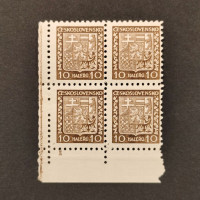 Rohový čtyřblok ČSR, Pof.249**, 10h Rohový čtyřblok ČSR, Pof.249**, 10h