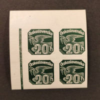 Rohový čtyřblok ČSR, Pof.NV20*, 20h Rohový čtyřblok ČSR, Pof.NV20*, 20h