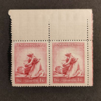 Dvojpáska ČSR, Pof.316**, 1 Kč + 50h