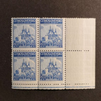 Rohový čtyřblok ČSR, Pof.321**, 2,50 Kč