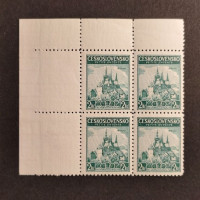 Rohový čtyřblok ČSR, Pof.320**, 2 Kč