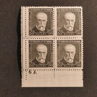 Rohový čtyřblok ČSR, Pof.324**, 50h