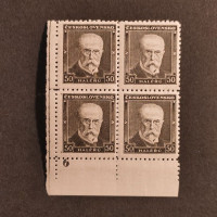 Rohový čtyřblok ČSR, Pof.324**, 50h