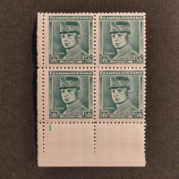 Rohový čtyřblok ČSR, Pof.346**, 50h