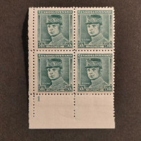 Rohový čtyřblok ČSR, Pof.346**, 50h