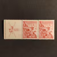 Briefmarke mit Ziefeldern Tschechoslowakei, Pof.332 (Pof. 332)**, 1 Kč
