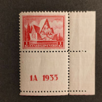 Známka s kupóny ČSR, Pof.289**, 1 Kč