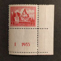 Známka s kupóny ČSR, Pof.289**, 1 Kč