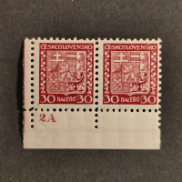 Známka s DČ ČSR, Pof.252**, 30h