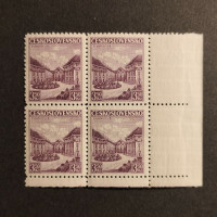 Rohový čtyřblok ČSR, Pof.310**, 3,50 Kč