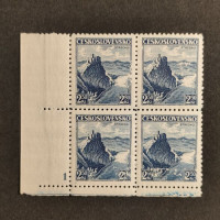 Rohový čtyřblok ČSR, Pof.308**, 2,50 Kč