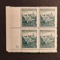 Rohový čtyřblok ČSR, Pof.307**, 2 Kč