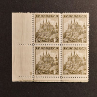Rohový čtyřblok ČSR, Pof.306**, 1,60 Kč