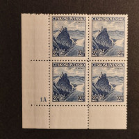 Rohový čtyřblok ČSR, Pof.308*, 2,50 Kč