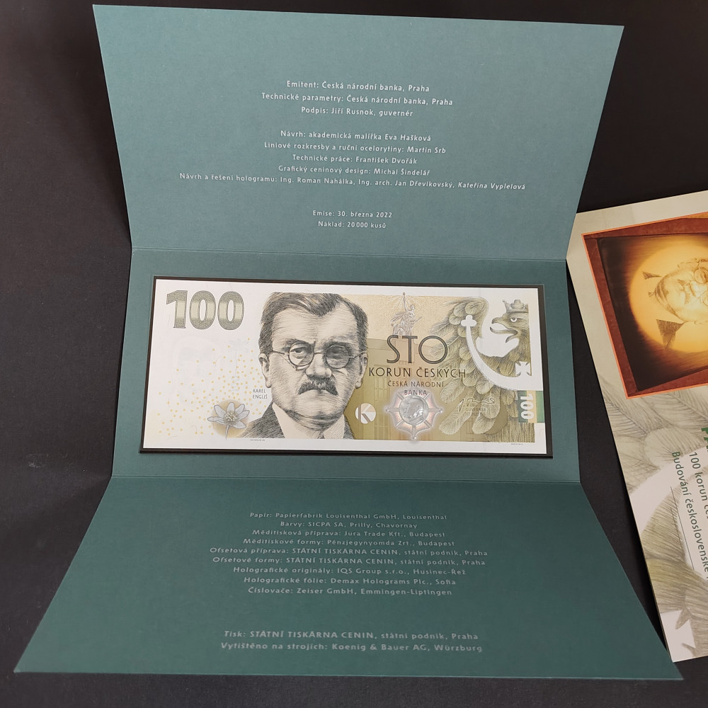 Pamětní banknovka, 100 Kč, Pi. ET 08, N/UNC, Česká republika, serie ET Pamětní banknovka, 100 Kč, Pi. ET 08, N/UNC, Česká republika, serie ET