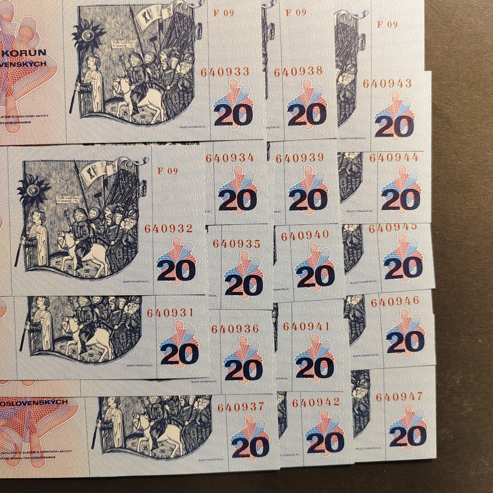 Postupka ČSR, Pi. 92, N/UNC, série F09 1