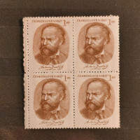 Viererblock Tschechoslowakie, Pof.593 (Mi. 665)**, 1 Kčs