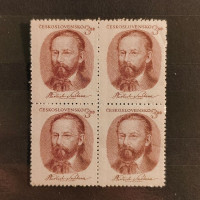 Viererblock Tschechoslowakie, Pof.596 (Mi. 668)**, 3 Kčs