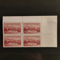 Bloque de cuatro Checoslovaquia, Pof.587 (Mi. 659), MNH, 3 Kčs