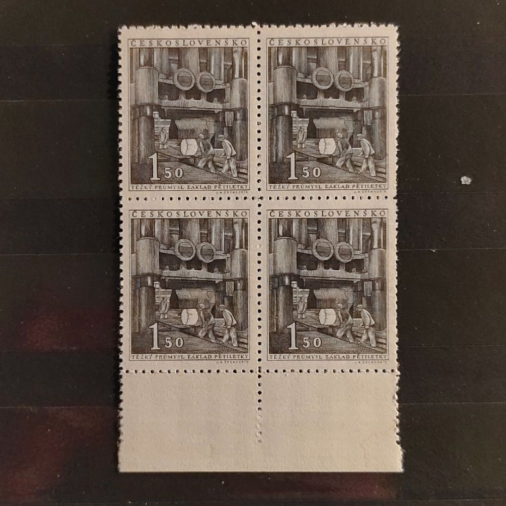 Čtyřblok ČSR, Pof.575**, 1,50 Kčs