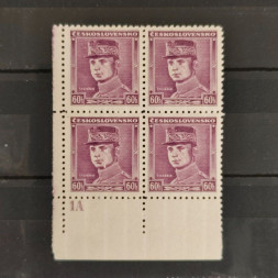 Viererblock Tschechoslowakie, Pof.302 (Mi. 349)**, 60h