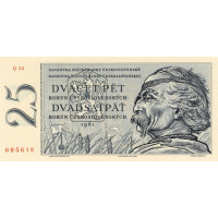 Bankovka ČSR, 25 Kčs, Pi. 89b, N/UNC, 1961, serie Q, 25