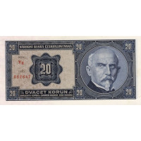 Bankovka ČSR, 20 Kčs, Pi. 21a, N/UNC, serie Yg, 262647