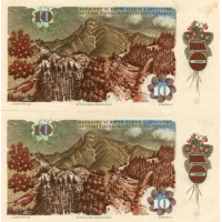 Bankovka ČSR, 10 Kčs, Pi. 94a, 1/XF, 1986, serie J, 31, 2 blízká čísla