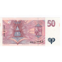 Bankovka ČR, 50 Kč, Pi. 17b, N/UNC, serie D09, vzor 1997