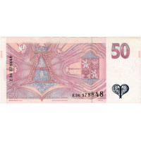 Bankovka ČR, 50 Kč, Pi. 17c, 0/AU, serie E36, vzor 1997