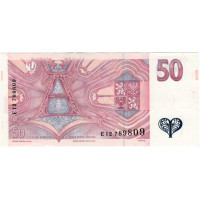 Bankovka ČR, 50 Kč, Pi. 17c, 0/AU, serie E12, vzor 1997