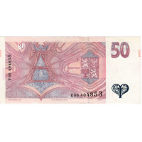 Bankovka ČR, 50 Kč, Pi. 17c, 0/AU, serie E66, vzor 1997