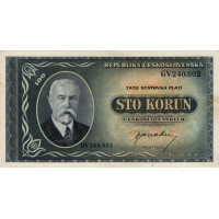 Bankovka ČSR, 100 Kčs, Pi. 63a, 1/XF, serie GV