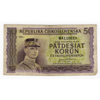 Bankovka ČSR, 50 Kčs, Pi. 62a, 1/XF, serie MA, 110639
