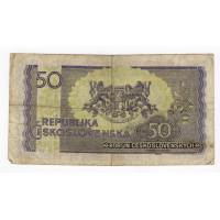 Bankovka ČSR, 50 Kčs, Pi. 62a, 1/XF, serie MA, 110639
