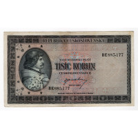 Bankovka ČSR, 1000 Kčs, Pi. 65a, 2/VF, serie BE, 885177