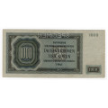Bankovka Protektorát ČaM, 1000 Kč, Pi. 13s, 1/XF, 1942, serie F, 1. vydání, SPECIMEN 1