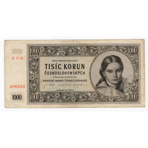 1000 Kčs, Emise 1945–1946