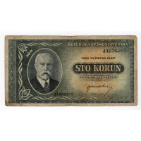 Bankovka ČSR, 100 Kčs, Pi. 63a, 4/G, serie JA, 936287