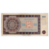 Bankovka ČSR, 1000 Kčs, Pi. 74a, 2/VF, 1945, serie S A, 17