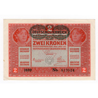 Bankovka , 2 Krone, Pi. 50a, 0/AU, Rakousko