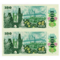 Banknote Tschechoslowakei, 100 Kčs, Pi. 97, N/UNC, Czechoslovakia, 1989, serie A 1