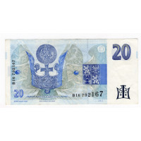 Bankovka ČR, 20 Kč, Pi. 10b, 3/VG, serie B, 16