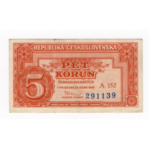 5 Kčs, Emise 1949–1950