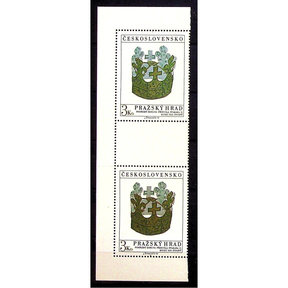 Pareja con interpanel Checoslovaquia, 3Kčs, Mi.2505, MNH** 